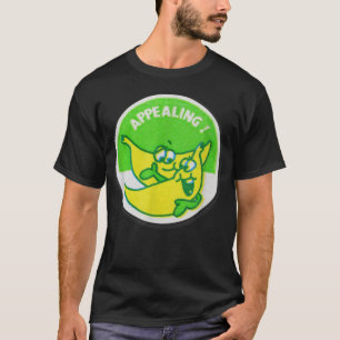 Camiseta Aplicativo de odor do Vintage Scratch e do Sniff S