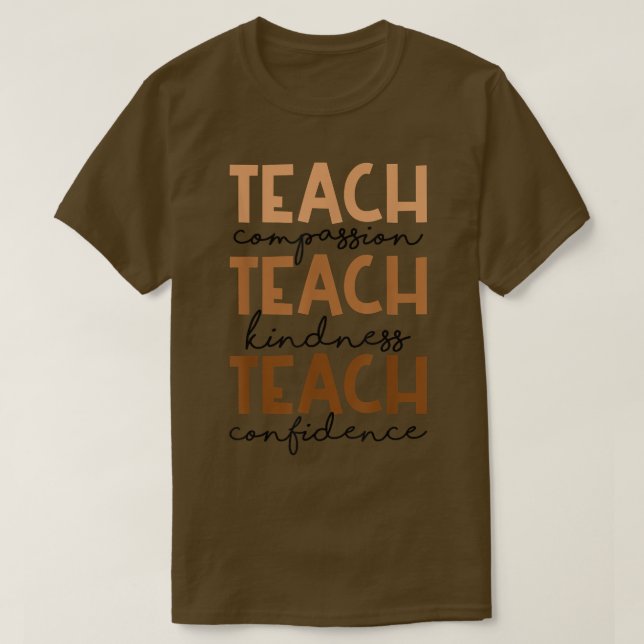 Camiseta Aplicativo Vintage Inspirational Teacher Kindness (Frente do Design)