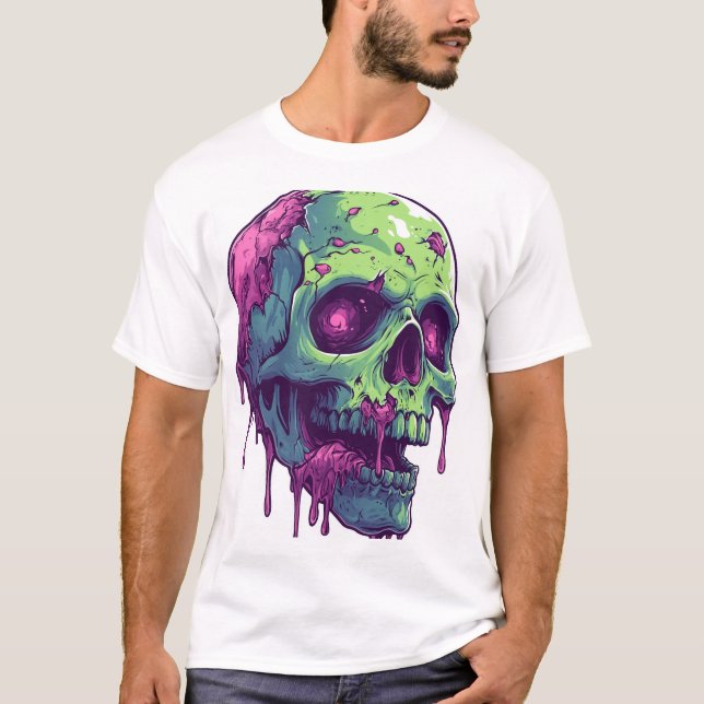 Camiseta Apocalipse da Caveira Zumbi (Frente)