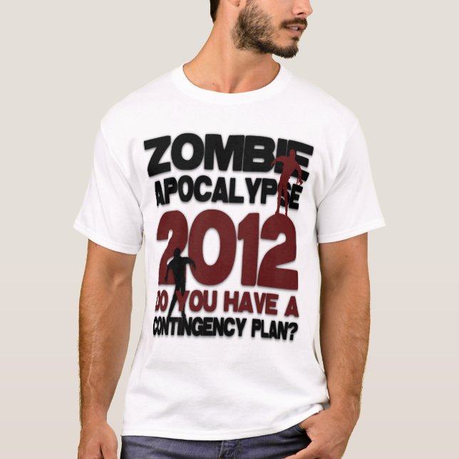 Camiseta Apocalipse retro 2012 do zombi (Frente)
