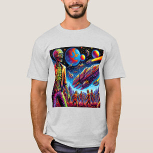 Camiseta Apocalipse Zombie do Espaço: