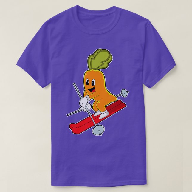 Camiseta apodrecimento como Skier com Esqui (Frente do Design)
