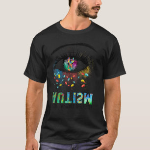Camiseta Apoia a Consciência do Autismo Vendo o Mundo Difer