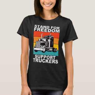 Camiseta Apoia A Nossa Posição De Caminhoneiros Dos Eua E D