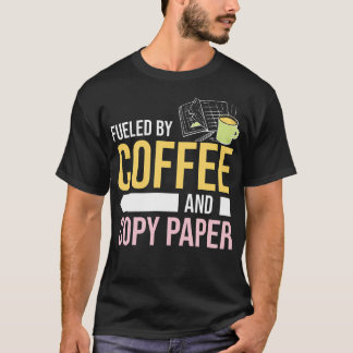 Camiseta Apoiado Por Café E Papel Assistente De Professor