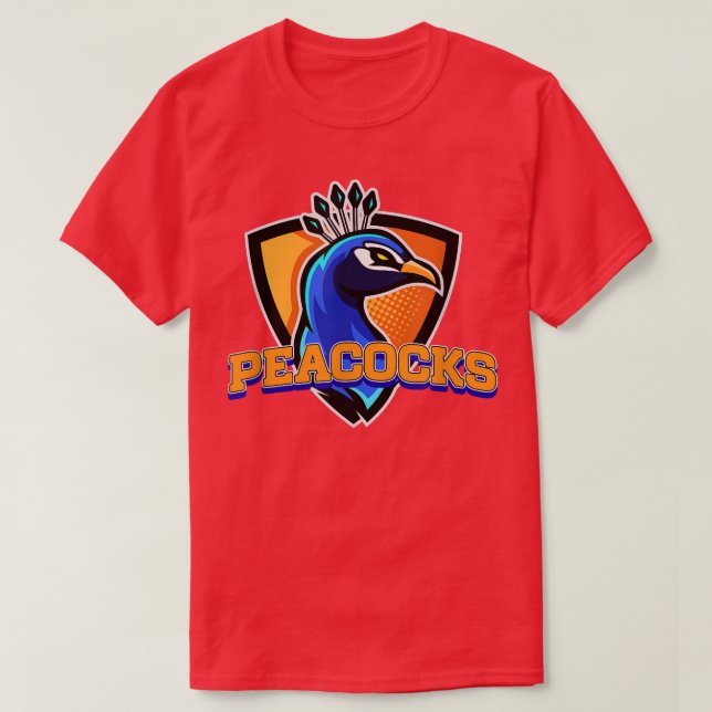 Camiseta Apoiador da equipe de animais selvagens da Peacock (Frente do Design)