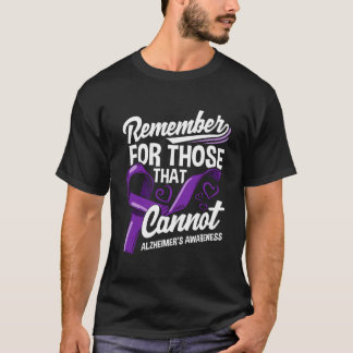 Camiseta Apoiador da Fita Roxa de Conscientização do Alzhei