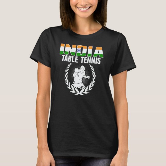 Camiseta Apoiador de Tênis de Mesa da Índia (Frente)