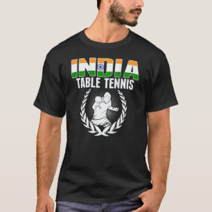 Camiseta Apoiador de Tênis de Mesa da Índia Ping Pong India