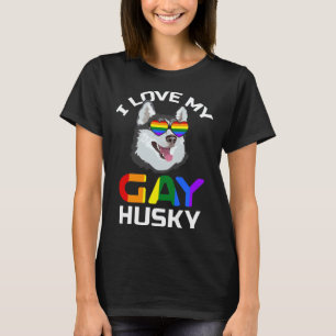 CAMISETA APOIADOR LGBT HUSKY AMOR CÃO GAY