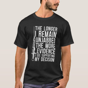 Camiseta Apoiando A Minha Decisão De Não Usar Vacina Anti V