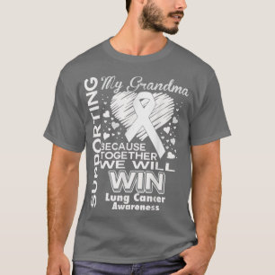 Camiseta Apoiando minha avó, Cancer pulmonar, consciência