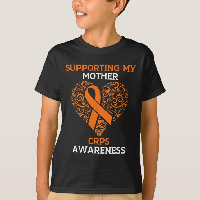 Camiseta Apoiando Minha Mãe Mês de Conscientização Rsd Crps (Frente)