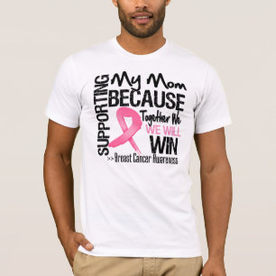 Camiseta Apoiando minha mamã - consciência do cancro da