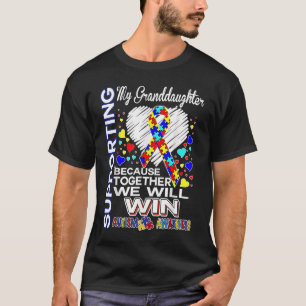 Camiseta Apoiando Minha neta Autismo Consciência