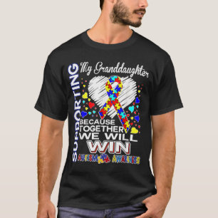 Camiseta Apoiando Minha neta Autismo Consciência