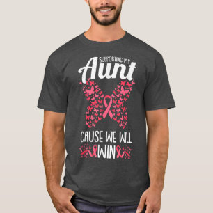 Camiseta Apoiando minha tia Fita de Consciência do Cancer d