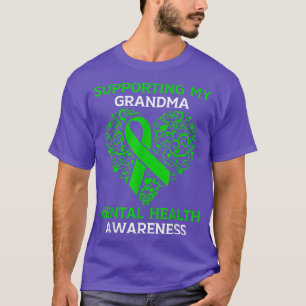 Camiseta Apoiando minha vovó Árvore de Consciência da Saúde