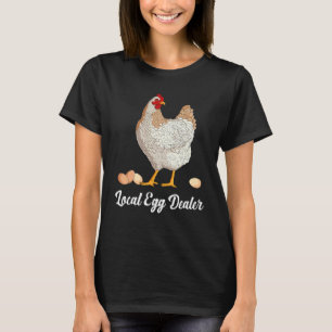 Camiseta Apoiando Vendedora Local de Ovos Amante de Galinha