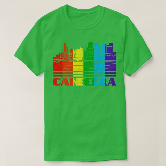 Camiseta Apoiante LGBT de Presente LGBT Canberra Pride Canb (Frente do Design)