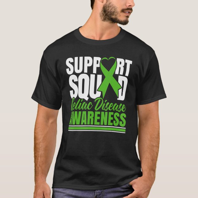 Camiseta Apoiar a consciência celíaca liberta de glúten (Frente)