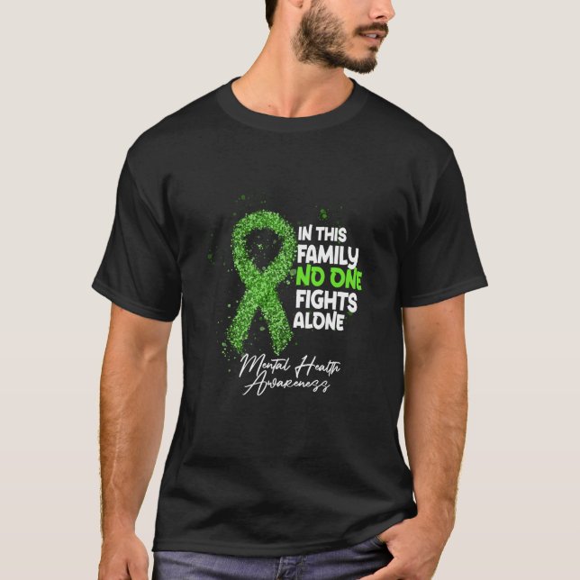 Camiseta Apoiar A Consciência Da Saúde Mental Juntos Em Nos (Frente)