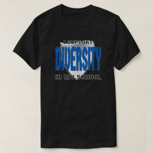 Camiseta Apoiar a diversidade na minha escola personalizada