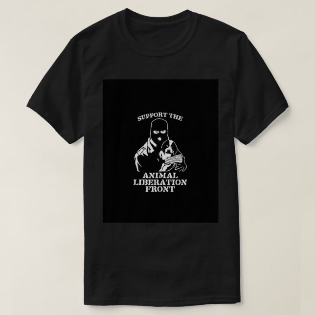 Camiseta Apoiar a Frente Gráfica de Libertação Animal T-Shi (Frente do Design)