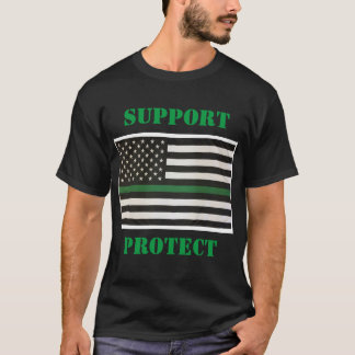 Camiseta Apoiar a Linha Verde da Lei da Aplicação Federal F
