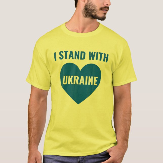 Camiseta Apoiar A Posição I Da Ucrânia No Sinalizador (Frente)