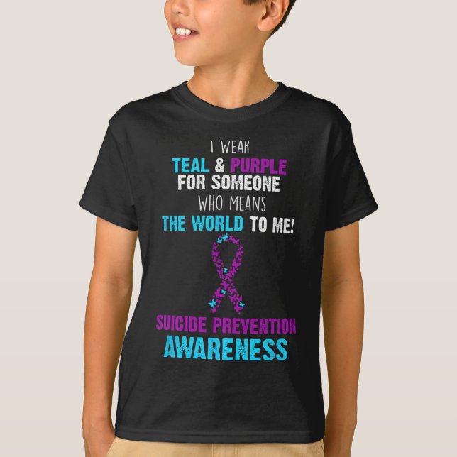 Camiseta Apoiar A Sensibilização Para A Prevenção Do Suicíd (Frente)