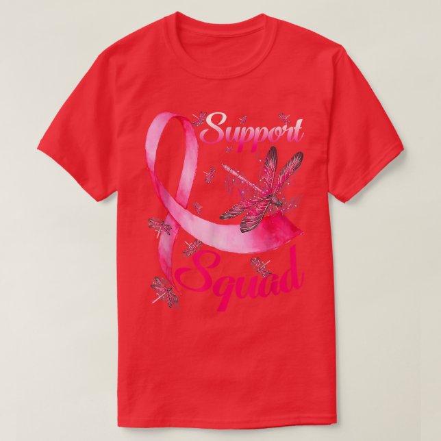 Camiseta Apoiar a sensibilização para o Cancer da mama de D (Frente do Design)