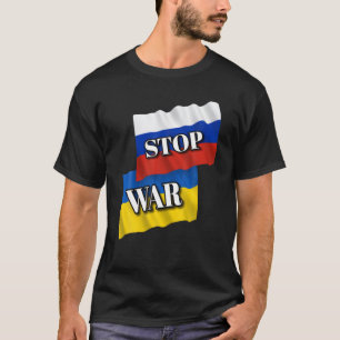 Camiseta Apoiar a Ucrânia a deter a guerra bandeira ucrani