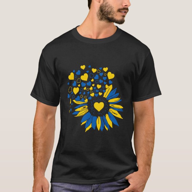 Camiseta Apoiar A Ucrânia Flag He S (Frente)