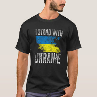 Camiseta Apoiar A Ucrânia I A Par Da Ucrânia Flag Ukr