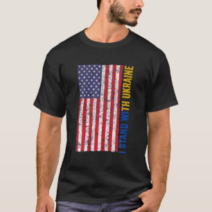 Camiseta Apoiar A Ucrânia I Na Bandeira Da Vintage Na Ucr