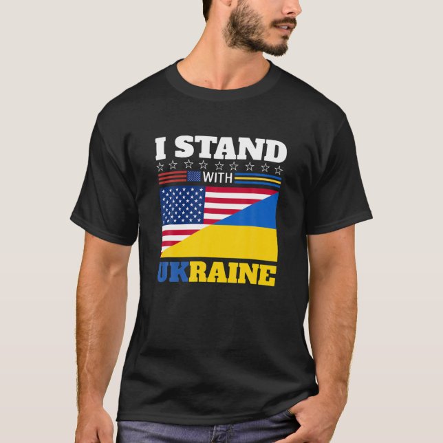 Camiseta Apoiar a Ucrânia Ukrayina - Ucrânia - Gráfico Cute (Frente)
