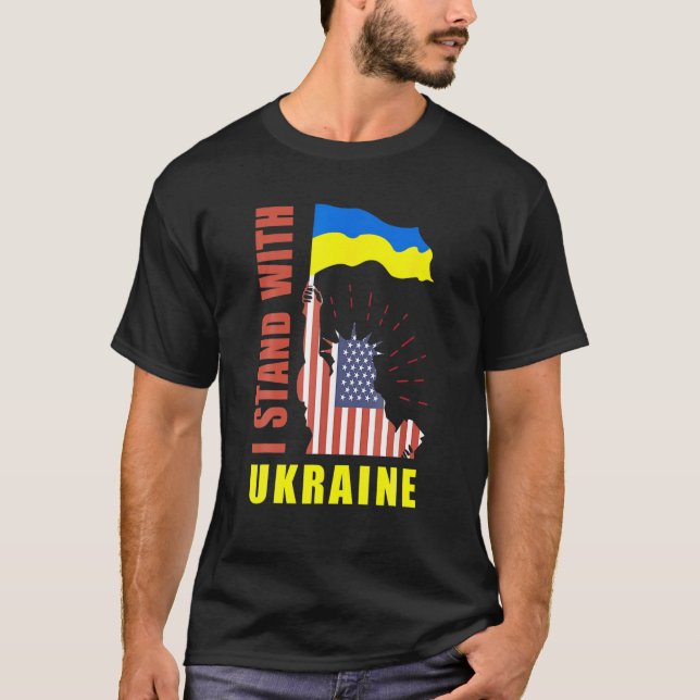 Camiseta Apoiar a Ucrânia Ukrayina - Ucrânia - Gráfico Cute (Frente)