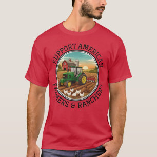 Camiseta apoiar agricultores americanos pecuaristas agricul