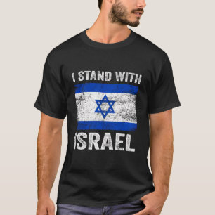 Camiseta Apoiar Israel I com bandeira israelense