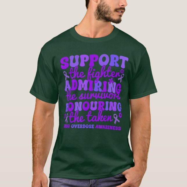Camiseta Apoiar Lutadores Honrando Superose de Droga Tomada (Frente)