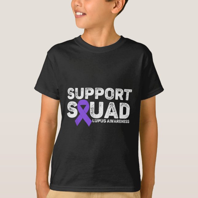 Camiseta Apoiar Mês De Sensibilização Do Esquadrão Lupus Pa (Frente)