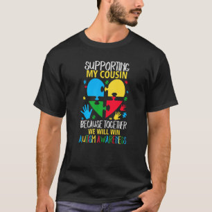Camiseta Apoiar Meu Primo Juntos Vamos Vencer Autismo A