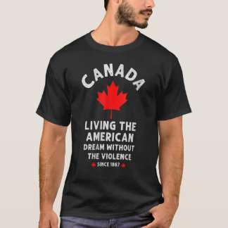 Camiseta Apoiar O Canadá A Viver Os Americanos Sem Sonhar