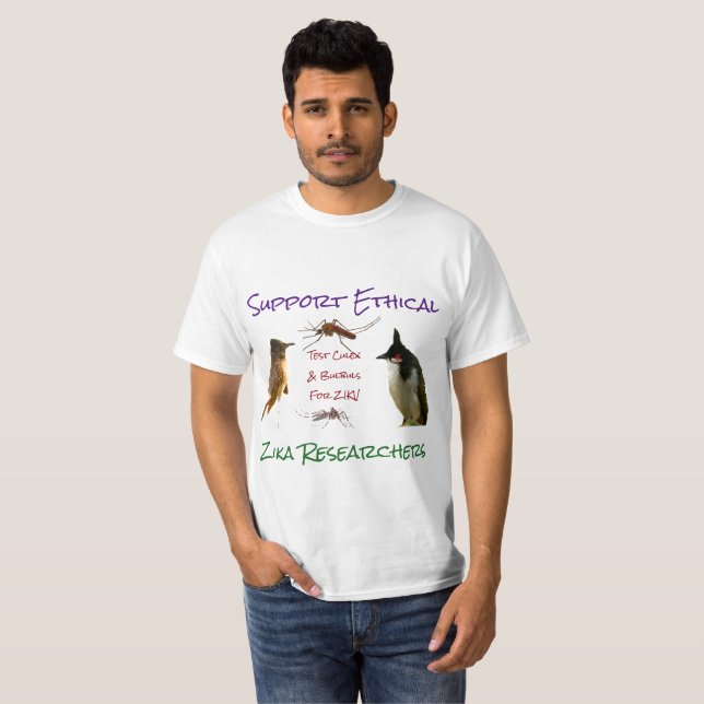 Camiseta Apoiar pesquisadores da Zika ética por RoseWrites (Frente Completa)