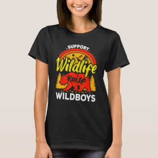 Camiseta Apoiar Vida Selvagem Criar Meninos Crianças Selvag