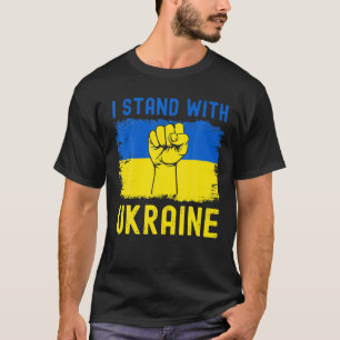 Camiseta Apoie a bandeira da Ucrânia I com a Ucrânia, rez