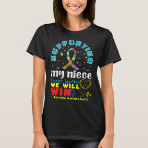 Camiseta Apoie a Consciência do Coração Especial Autismo Ni