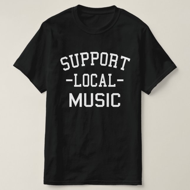 Camiseta Apoie a Música Local (Frente do Design)