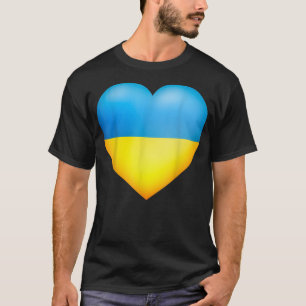 Camiseta Apoie a Ucrânia Eu Estou Com a Bandeira da Ucrânia